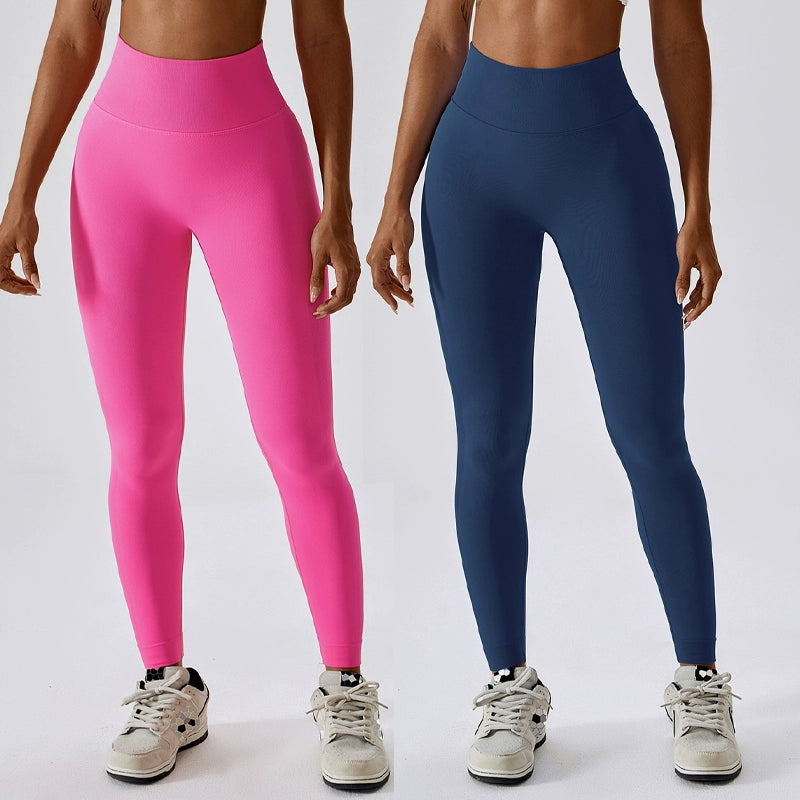 Pantalon de fitness sans couture européen et américain pour le levage des fesses, tenue du ventre, taille haute, pantalon de yoga, pantalon court serré, cyclisme, course à pied, pantalon de survêtement