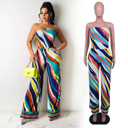 Cigarette Pants Women Spring Wide Leg High Waist Jumpsuit Women Summer Straight Pants