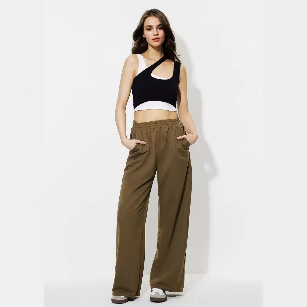 Women Clothing Love Casual Loose Casual Pants