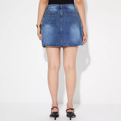 Women Clothing Personalized Design Denim Skirt Skirt