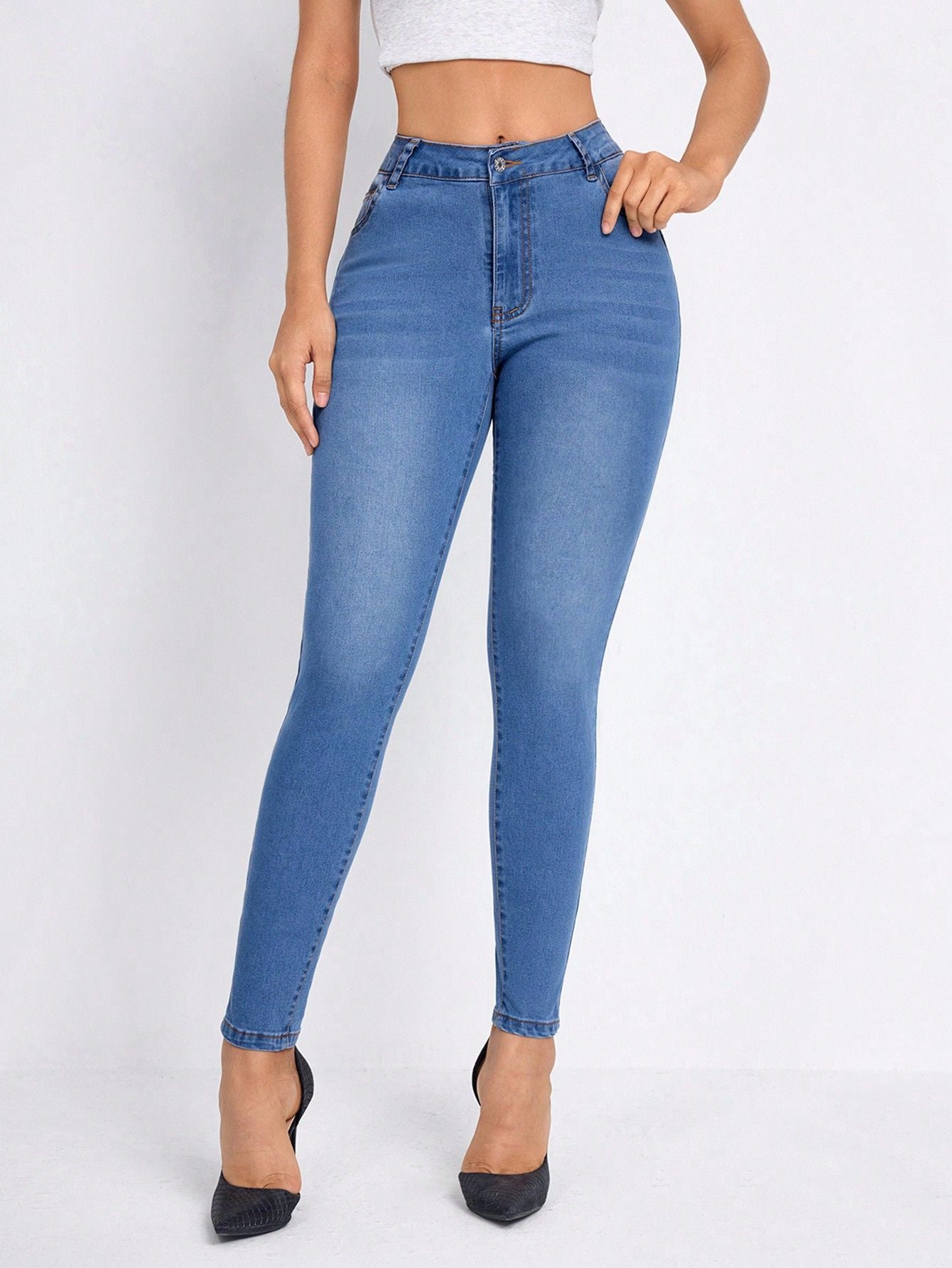 Women Clothing Tight Stretch Skinny Jeans Trousers