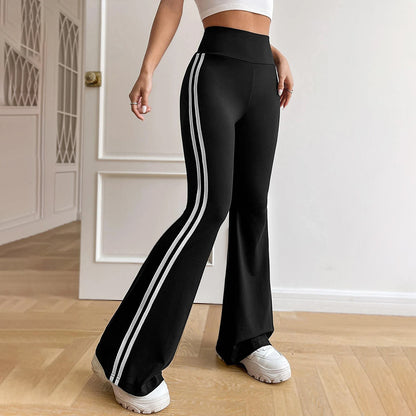 Women Clothing High Waist Drooping Wide Leg Casual Pants Summer Straight Slimming Bootcut Pants