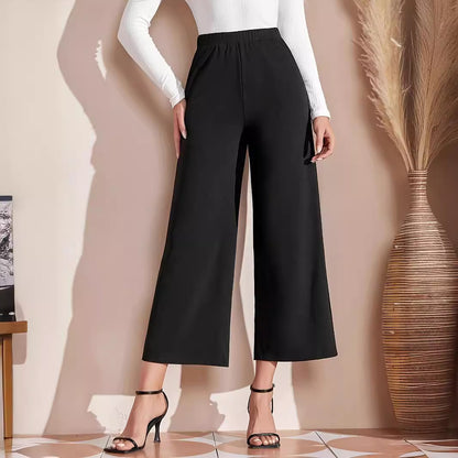 Women Clothing High Waist Wide Leg Pants Women Draping Effect Slimming Straight Pants Casual Pants