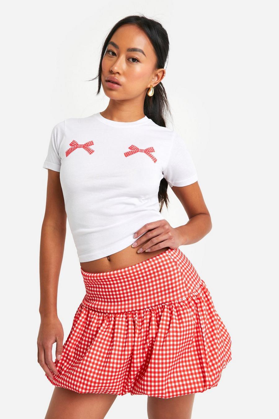 Arrival Spring Summer Casual Women Plaid A line Flared Mini Skirt