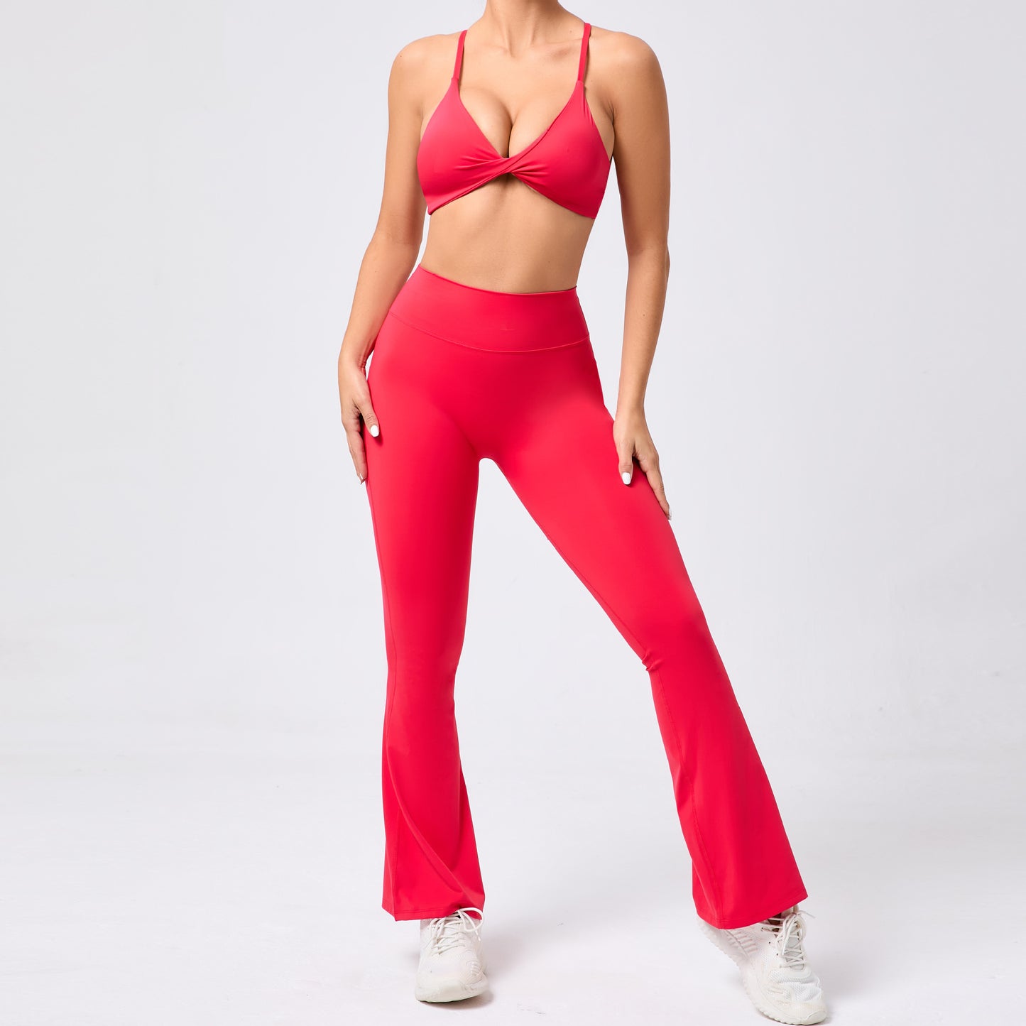 Sujetador ajustable giratorio, ropa de Yoga con espalda ajustada, traje con cuerno de secado rápido, traje de entrenamiento para ejercicio de carrera