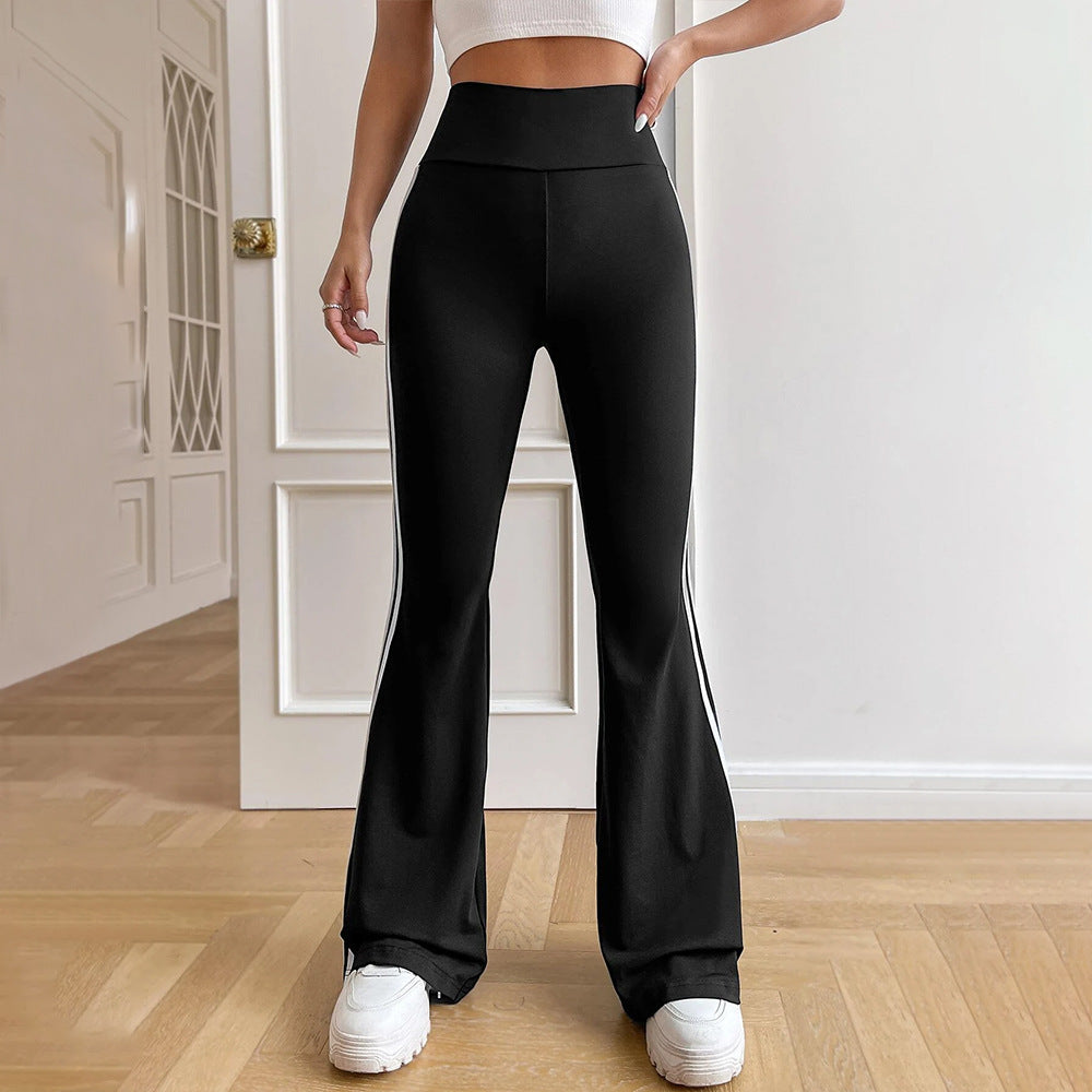 Women Clothing High Waist Drooping Wide Leg Casual Pants Summer Straight Slimming Bootcut Pants