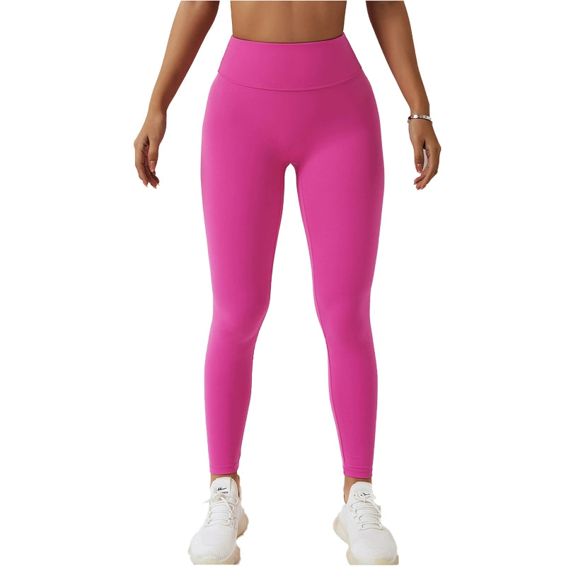 Ponçage double face européen et américain fesse levage ventre tenant serré pantalons de fitness pantalons de yoga vêtements d'extérieur en cours d'exécution taille haute pantalons de survêtement extensibles femmes