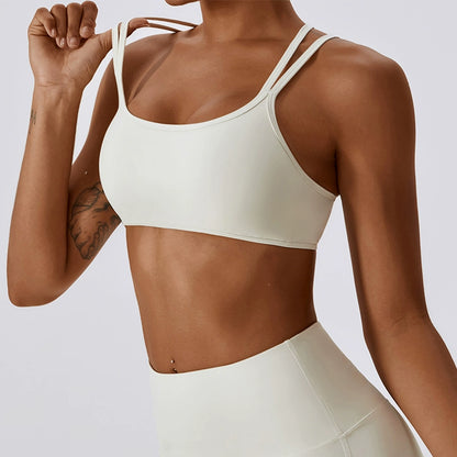 Soutien-gorge de Yoga dos serré, à séchage rapide, sous-vêtements d'exercice, sensation nue, vêtements de Fitness, avec coussinet de poitrine, à la mode, 2023