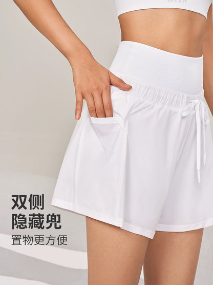 Plan De Despertar Pantalones Cortos De Ejercicio De Secado Rápido Fitness Para Mujer Cinta De Moda Delgada De Verano Cintura Alta Contracción Del Vientre Ropa Exterior Pantalones De Yoga Para Ejercicio