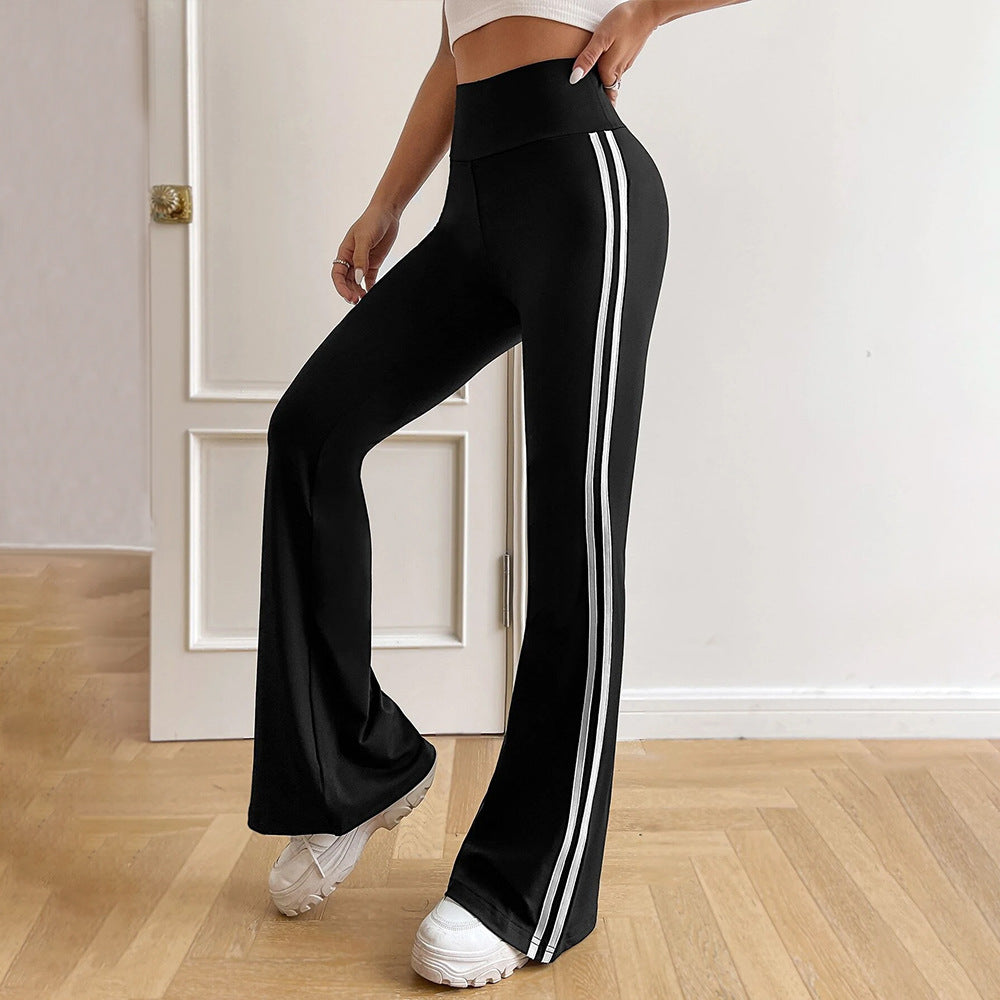 Women Clothing High Waist Drooping Wide Leg Casual Pants Summer Straight Slimming Bootcut Pants