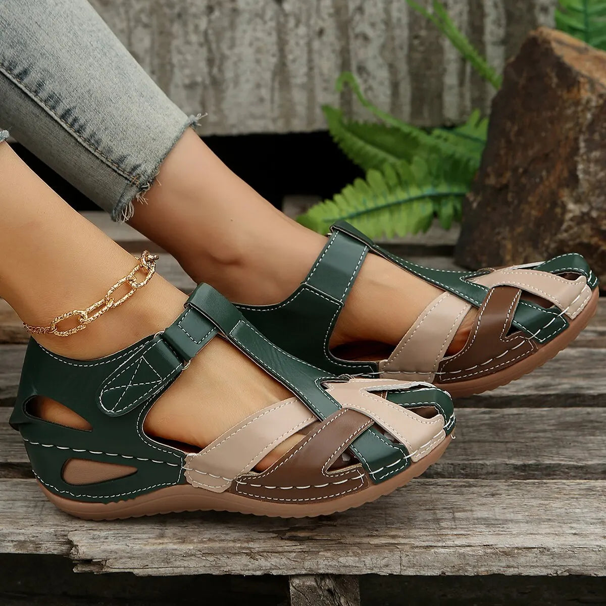 Sandalias de mujer de verano con punta abierta, zapatos de mujer, sandalias planas para mujer, sandalias antideslizantes, cómodas y ligeras para caminar