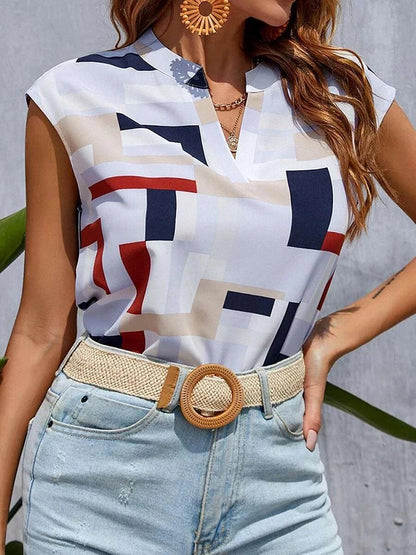 Blusa de mujer, pantalón corto informal, camisa de manga, Tops sencillos con cuello de pico, camisas y blusas elegantes, ofertas, ropa juvenil de verano 2024