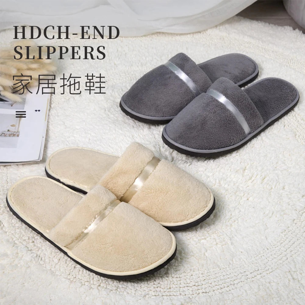 2023 Women's Men's Thick Soft Bottom Home Slippers Warm Platform Slippers Household Plush Anti-slip Slippers Indoor Winter Shoes