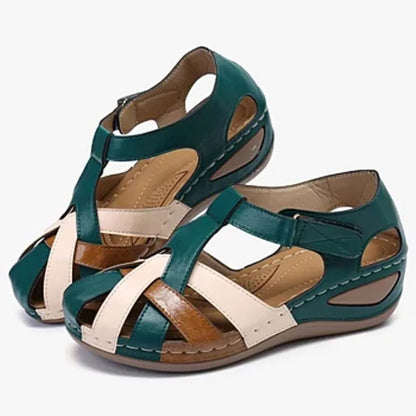 Sandalias de mujer, zapatos suaves de verano para mujer, Sandalias de tacón bajo, zapatos de tacón elegantes de verano para mujer, calzado de tacón ligero para mujer