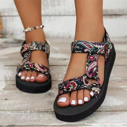 Zapatos planos de verano 2023 para mujer, conjunto de cuerdas de cáñamo, sandalias de playa para pies, zapatillas informales combinables para exteriores, sandalias de mujer de talla grande