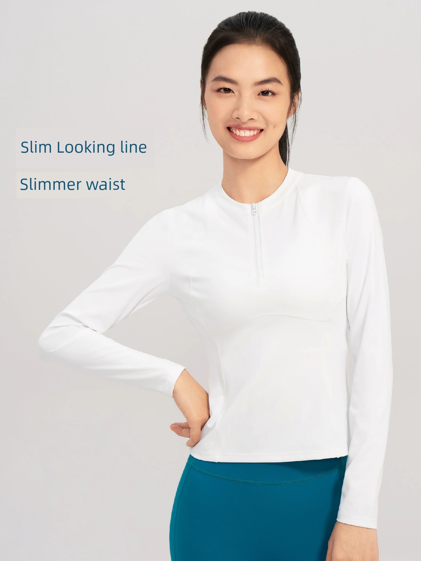 Women's Long-Sleeved Spring and Summer Sports Top Slim Fit and Quick-Drying