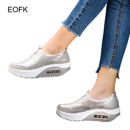 EOFK chaussures femme mocassins peu profond bureau mocassins confortables femmes chaussures plates plate-forme baskets sans lacet chaussures de conduite zapatilas Mujer