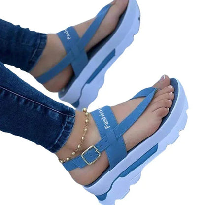 Women Sandals New Platform Sandals For Summer Wedges Shoes Women Platform Heels Sandalias Mujer Luxury Summer Flip Flops