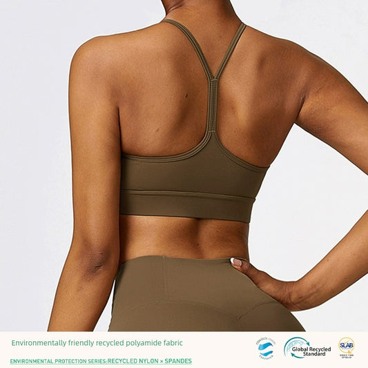 Soutien-gorge à séchage rapide écologique recyclé Nude Feel Beauty Back Yoga