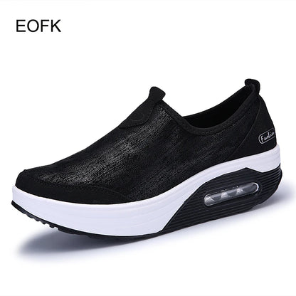 EOFK chaussures femme mocassins peu profond bureau mocassins confortables femmes chaussures plates plate-forme baskets sans lacet chaussures de conduite zapatilas Mujer