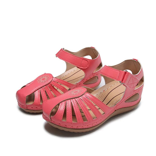 2024 Color sólido nuevo verano Mujer sandalias con cuña punta abierta antideslizante Casual cómodo al aire libre Zapatos femeninos Zapatos Para mujeres