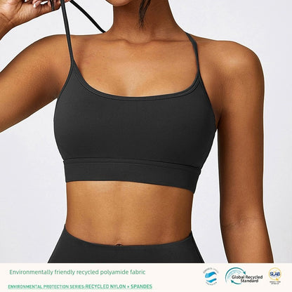 Soutien-gorge à séchage rapide écologique recyclé Nude Feel Beauty Back Yoga