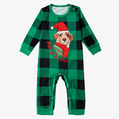 Baby MERRY CHRISTMAS Graphic Plaid Jumpsuit