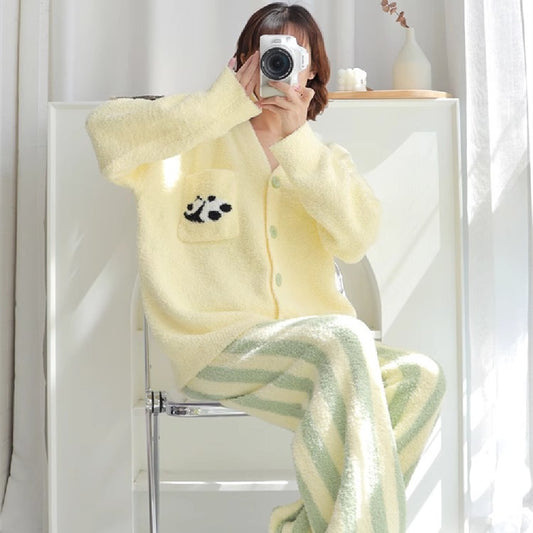 Cute Panda Home Wear Two-piece Suit