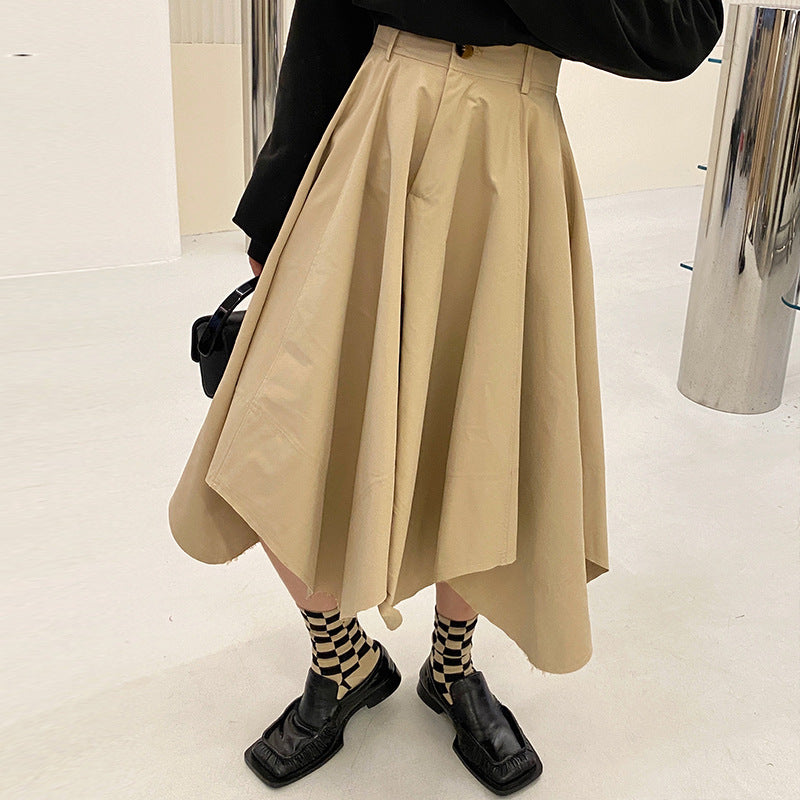 Women's New High Waist Slim Irregular Skirt