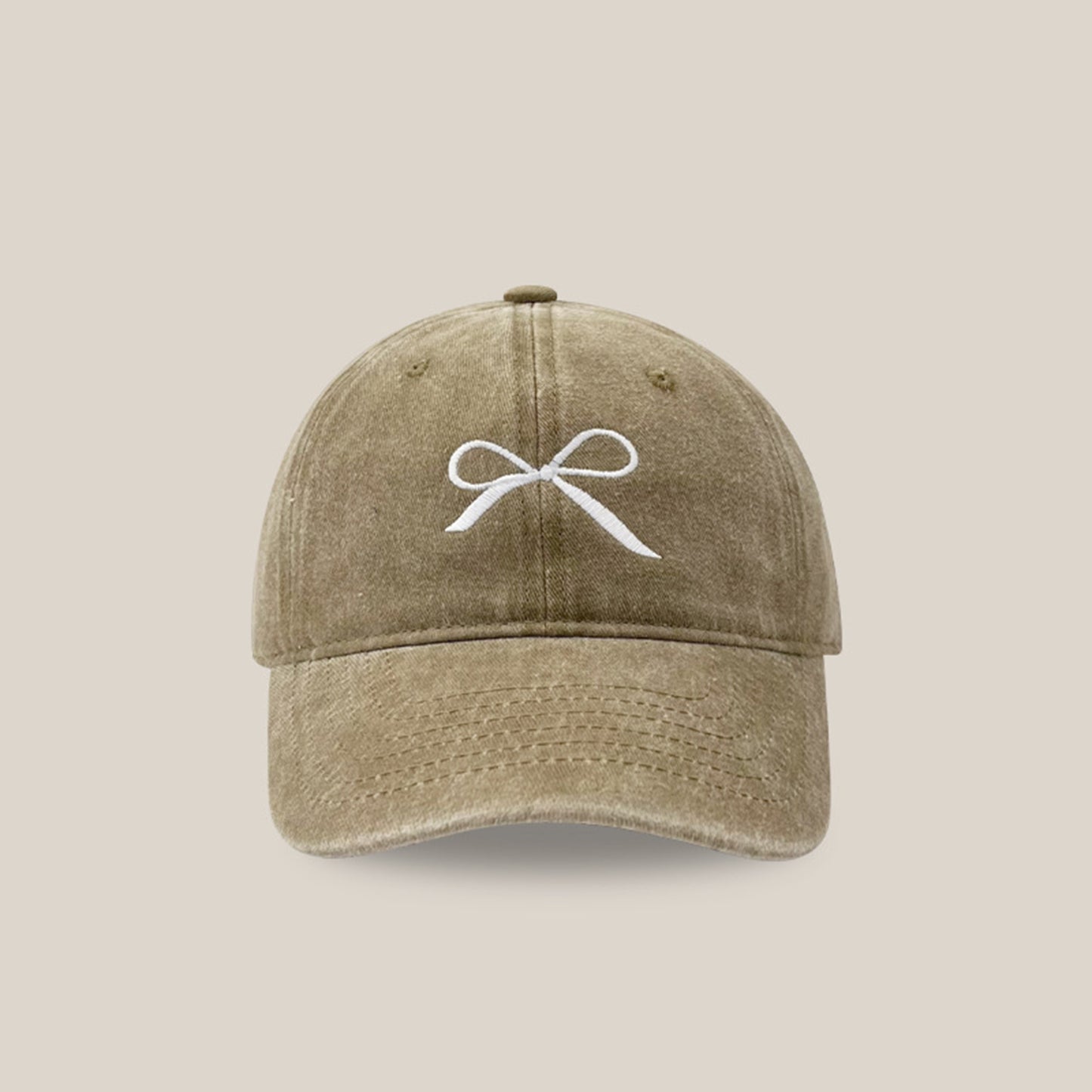 Casquette réglable brodée avec nœud