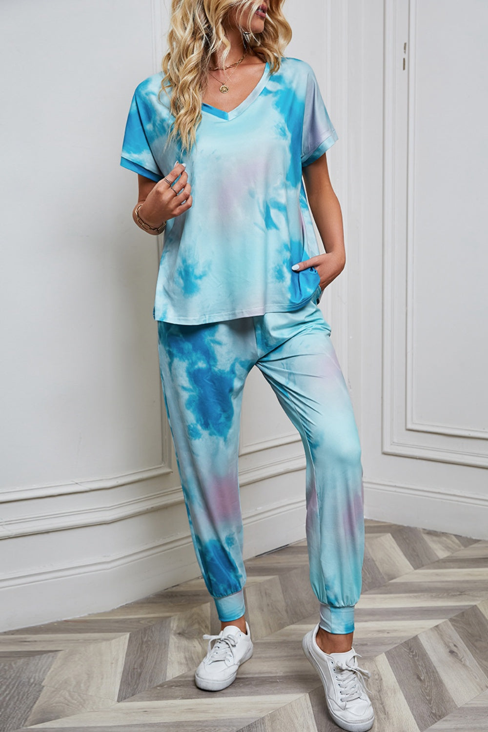 Ensemble haut et pantalon tie-dye