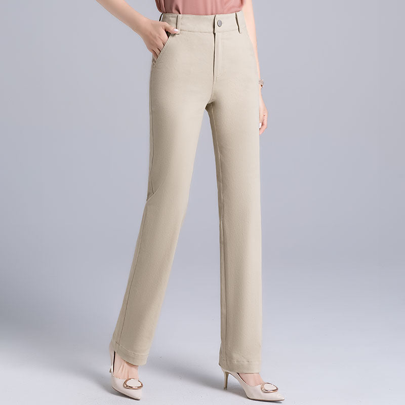 Women's Straight Suit Pants High Waist Slim And Loose Long