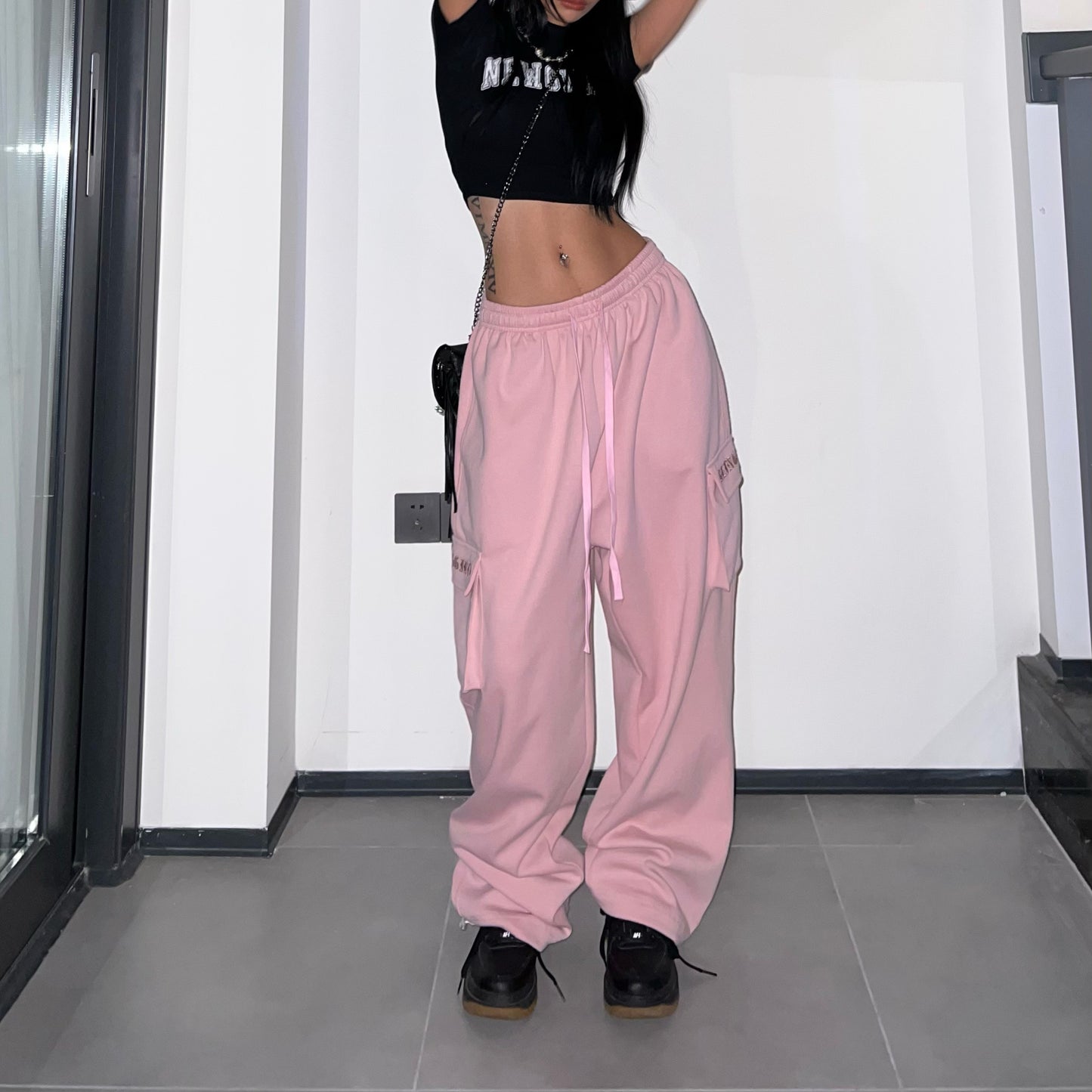 Pantalones sueltos de jazz hiphop para mujer para ropa deportiva informal