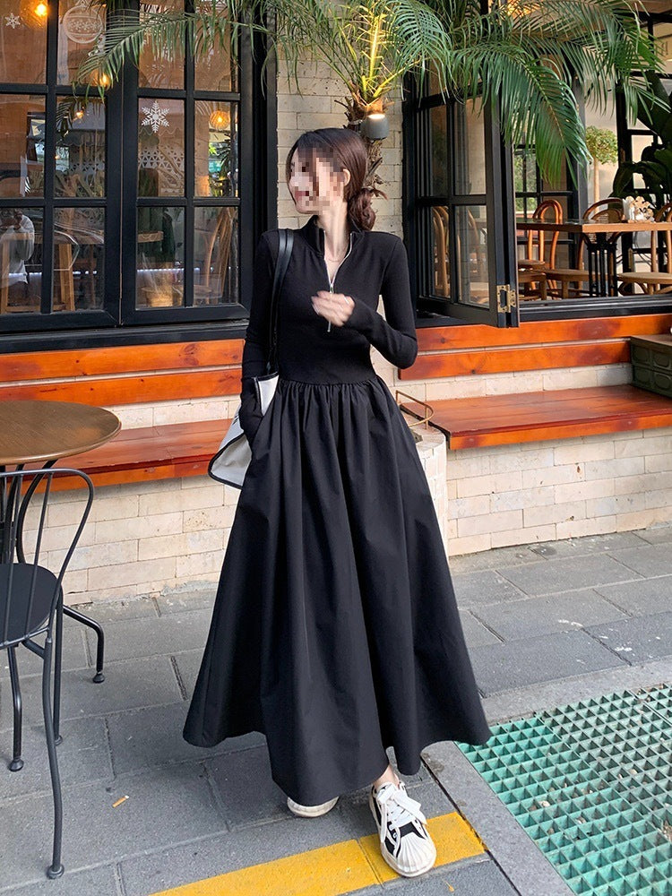 Robe à coutures tricotées à la mode pour femmes