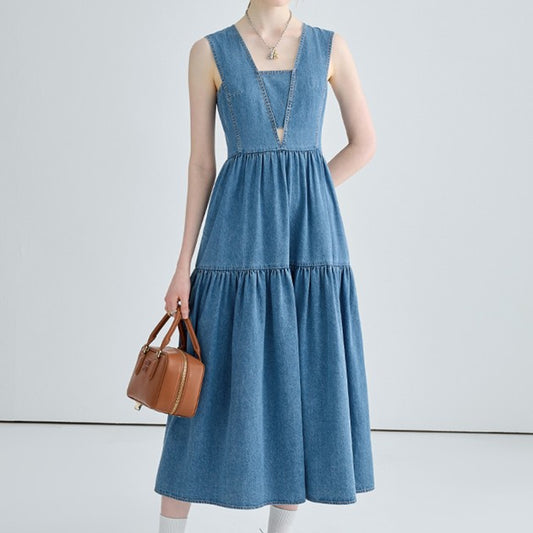 Denim Strap Dress For Women