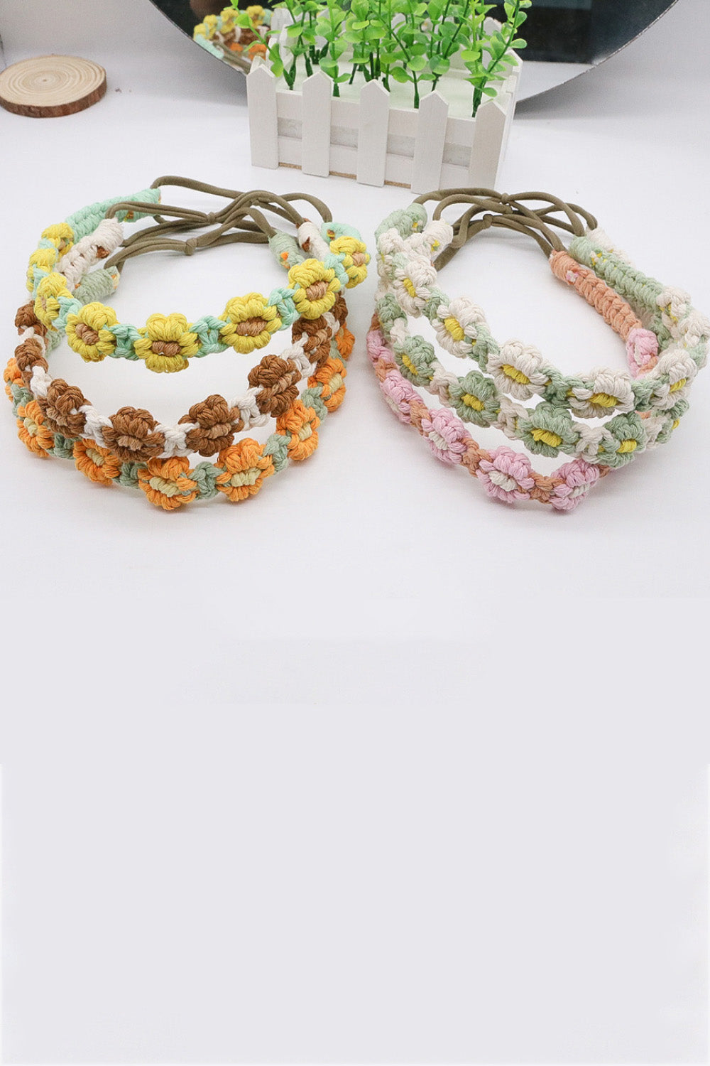 Assortiment de 2 bandeaux en macramé In My Circle Daisy