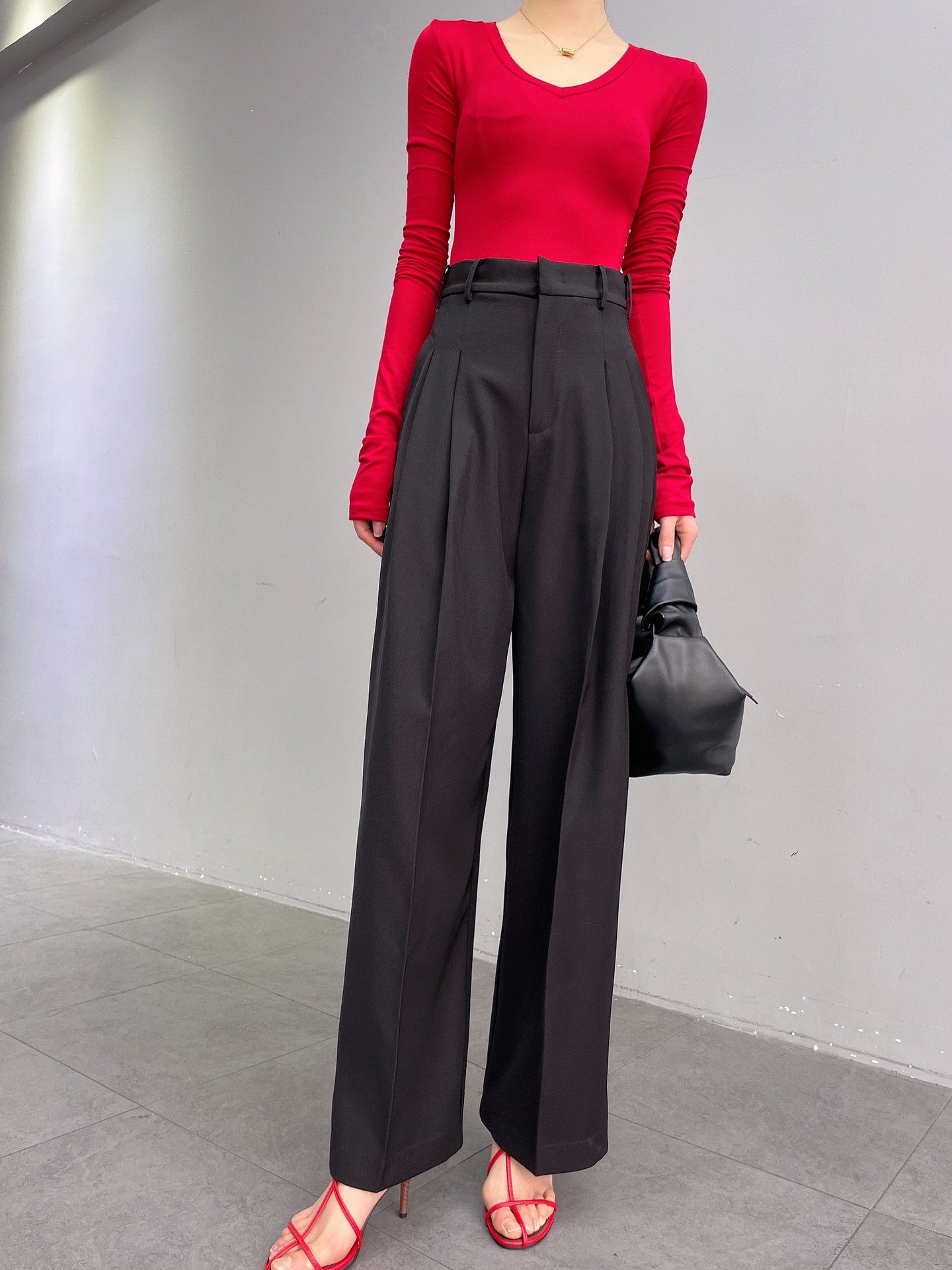 Women's Wide Leg Pants High Waist Drape Super Loose Straight