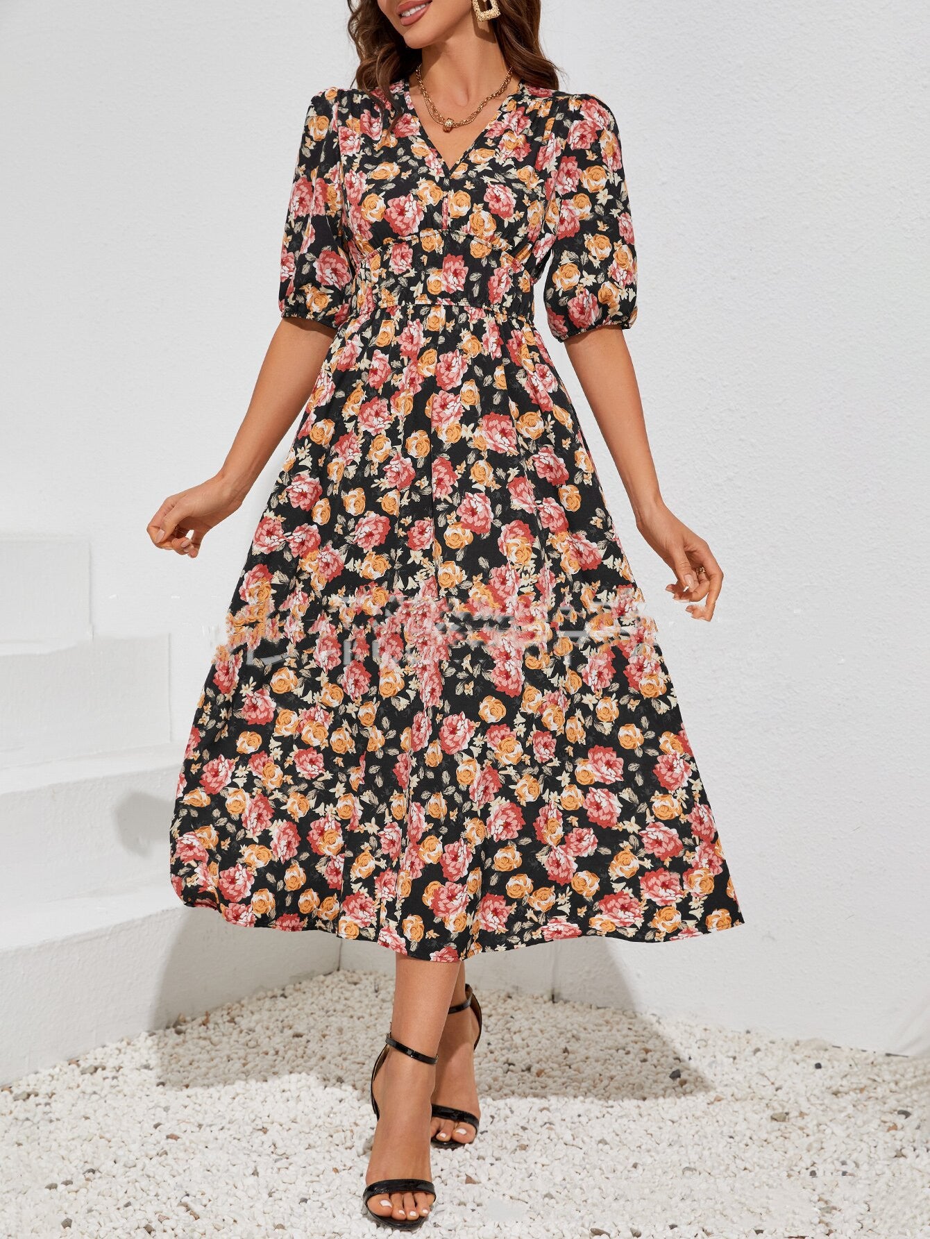 Robe pour femme imprimée personnalisée à la mode